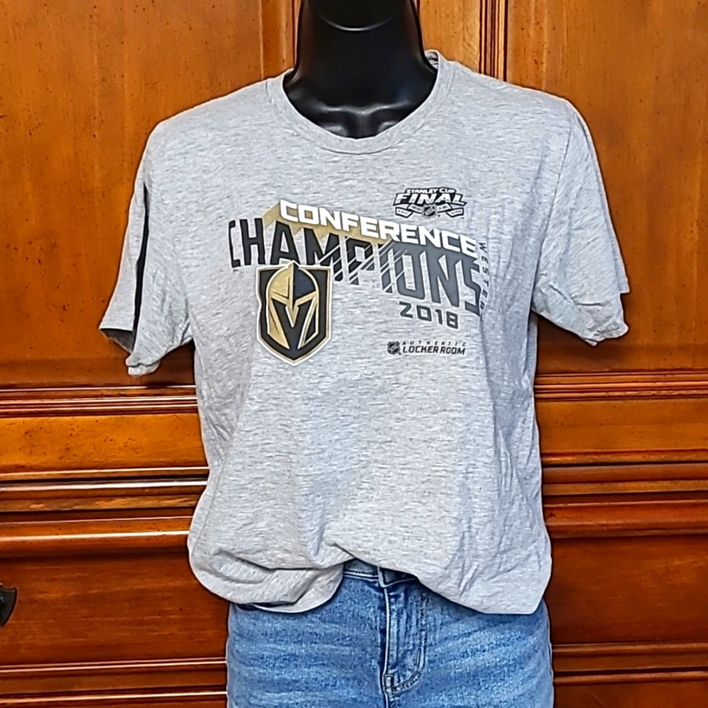 Vegas Golden Knights Youth Tee Grey Conference Champions 2018